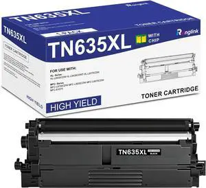 TN635XL Black Toner Cartridge TN635 TN-635 TN-635XL, 5,500 Pages TN635XL Black Toner Cartridge TN635 TN-635 TN-635XL, 5,500 Pages