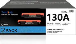 130A Black Toner Cartridges 2 Pack Replacement for HP 130A CF350A CF351A CF352A CF353A, Compatible with Color Pro MFP M177fw M176n M177 M176 Printer 130A Black Toner Cartridges 2 Pack Replacement for HP 130A CF350A CF351A CF352A CF353A, Compatible with Color Pro MFP M177fw M176n M177 M176 Printer