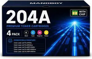 204A Toner Cartridge 4 Pack Set (B/C/M/Y) Replacement for 204A CF510A Toner 204A Toner Cartridge 4 Pack Set (B/C/M/Y) Replacement for 204A CF510A Toner