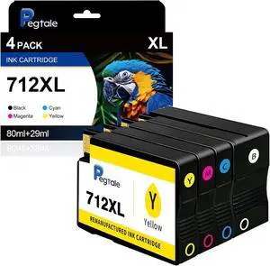 712XL Ink Cartridges Replacement for HP 712 712XL 712 XL 712XL Ink Cartridges Replacement for HP 712 712XL 712 XL