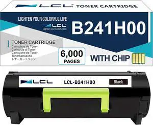 LCL B241H00 High Yield Toner Cartridge for Lexmark B2442 B2546 B2650 MB2442 MB2546 MB2650 Printer, 6000 Pages, Black Replacement for B240HA0 (1-Pack) LCL B241H00 High Yield Toner Cartridge for Lexmark B2442 B2546 B2650 MB2442 MB2546 MB2650 Printer, 6000 Pages, Black Replacement for B240HA0 (1-Pack)