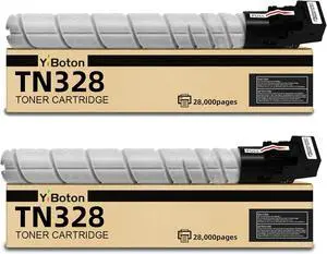 2-Pack TN328K TN328 TN-328 Black High Yield Toner Cartridge Replacement for Konica Minolta Bizhub C250i C300i C360i C7130i Printer.Total 57,000 Pages 2-Pack TN328K TN328 TN-328 Black High Yield Toner Cartridge Replacement for Konica Minolta Bizhub C250i C300i C360i C7130i Printer.Total 57,000 Pages