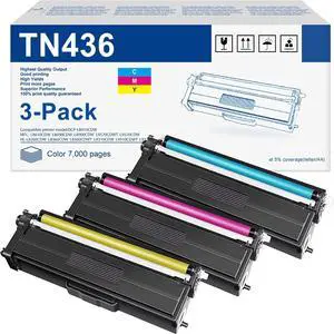 TN-436 TN436 Toner Cartridge Replacement for Brother TN436 Super High Yield Cyan, Magenta and Yellow Toner Cartridge Set, TN436C, TN436M, TN436Y (3 Color) TN-436 TN436 Toner Cartridge Replacement for Brother TN436 Super High Yield Cyan, Magenta and Yellow Toner Cartridge Set, TN436C, TN436M, TN436Y (3 Color)