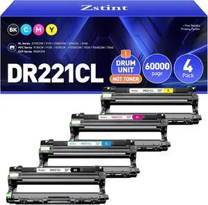 DR221CL Drum Unit(Not Toner)4-Pack Compatible for Brother DR-221CL Imaging Drum for MFC-9130CW HL-3170CDW MFC-9340CDW HL-3140CW 3150CW MFC-9330CDW 9140CDN DCP-9020CDN Printer Black Cyan Yellow Magenta DR221CL Drum Unit(Not Toner)4-Pack Compatible for Brother DR-221CL Imaging Drum for MFC-9130CW HL-3170CDW MFC-9340CDW HL-3140CW 3150CW MFC-9330CDW 9140CDN DCP-9020CDN Printer Black Cyan Yellow Magenta