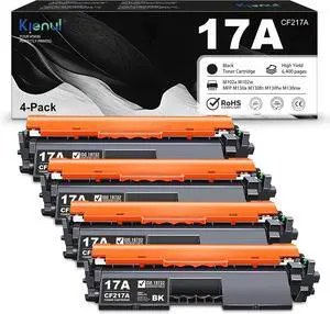 17A Toner Cartridge CF217A, 4-Pack 17A Black Toner Replacement for HP Pro M102a M102w, Pro MFP M130a M130fn M130fw M130nw Printer 17A Toner Cartridge CF217A, 4-Pack 17A Black Toner Replacement for HP Pro M102a M102w, Pro MFP M130a M130fn M130fw M130nw Printer