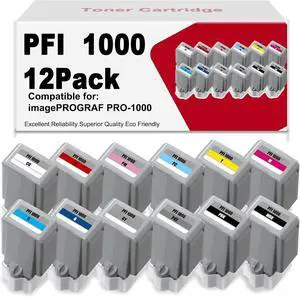 PFI-1000 Ink 12-Pack 80ml for imagePROGRAF PRO-1000 PFI-1000 Ink 12-Pack 80ml for imagePROGRAF PRO-1000