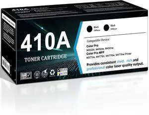 Juneboy 410A Black Toner Cartridge 2-Pack for Color Pro M452 MFP M377, M477 Juneboy 410A Black Toner Cartridge 2-Pack for Color Pro M452 MFP M377, M477