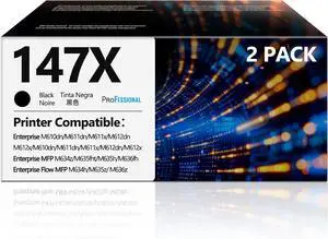 147X Toner Cartridges Replacement for HP 147X W1470X Toner (2Black) 147X Toner Cartridges Replacement for HP 147X W1470X Toner (2Black)