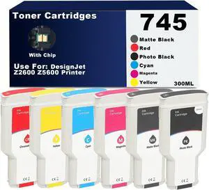 SkyPrint Z2600 745 Ink Cartridges High Capacity 6-Pack 300ML with Chip SkyPrint Z2600 745 Ink Cartridges High Capacity 6-Pack 300ML with Chip