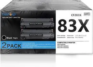 83X High-Yield Black Toner Cartridge Replacement for HP 83X CF283X 83A CF283A, Compatible with Laser M201dw M201n MFP M125a M125nw M125rnw M127fn M127fw M225dn M225dw M225rdn Printer 2 Pack 83X High-Yield Black Toner Cartridge Replacement for HP 83X CF283X 83A CF283A, Compatible with Laser M201dw M201n MFP M125a M125nw M125rnw M127fn M127fw M225dn M225dw M225rdn Printer 2 Pack