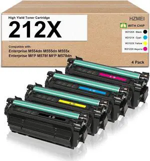 212X Toner Cartridge with W2120X W2121X W2122X W2123X 4-Pack 212X Toner Cartridge with W2120X W2121X W2122X W2123X 4-Pack
