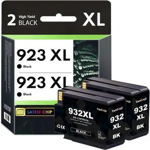 923XL 923e Ink Cartridges 2 Black Replacement for HP Printers Ink 923e 923 923XL for OfficeJet Pro 8130e 8135e 8138e 8139e 9130 8125e 8122e 8120 8124e 923XL 923e Ink Cartridges 2 Black Replacement for HP Printers Ink 923e 923 923XL for OfficeJet Pro 8130e 8135e 8138e 8139e 9130 8125e 8122e 8120 8124e