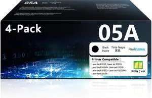 05A Toner Cartridges Black 4 Pack High Yield Replacement for HP05A 05A CE505A 05X CE505X Black Toner Compatible with HP Laser Jet P2035 P2055 P2035n P2055d P2055dn P2055x P2030 P2050 Printers (4 Pack) 05A Toner Cartridges Black 4 Pack High Yield Replacement for HP05A 05A CE505A 05X CE505X Black Toner Compatible with HP Laser Jet P2035 P2055 P2035n P2055d P2055dn P2055x P2030 P2050 Printers (4 Pack)
