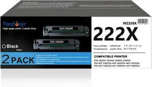 222X High Yield Black Toner Cartridges 2Pack with Chip, Replacement for HP 222X W2220X, Compatible with LaserJet Pro 3288dw 3288dn MFP 3388sdw 3388fdw 3388fdn Printer 222X High Yield Black Toner Cartridges 2Pack with Chip, Replacement for HP 222X W2220X, Compatible with LaserJet Pro 3288dw 3288dn MFP 3388sdw 3388fdw 3388fdn Printer