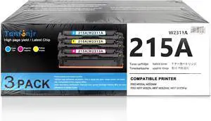215A High Yield Toner Cartridges 3-Pack (Cyan Magenta Yellow), Replacement for HP 215A W2311A W2312A W2313A, Compatible with Color LaserJet Pro MFP M182n M182nw M183fw M155a M155nw Printer 215A High Yield Toner Cartridges 3-Pack (Cyan Magenta Yellow), Replacement for HP 215A W2311A W2312A W2313A, Compatible with Color LaserJet Pro MFP M182n M182nw M183fw M155a M155nw Printer