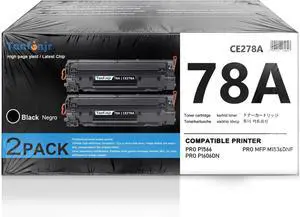 78A CE278A Toner Cartridge Compatible Replacement for HP 78A CE278A, Work for LaserJet Pro P1606dn P1560 P1606 P1566 P1568 P1569 P1600 Printer (Black, 2-Pack) 78A CE278A Toner Cartridge Compatible Replacement for HP 78A CE278A, Work for LaserJet Pro P1606dn P1560 P1606 P1566 P1568 P1569 P1600 Printer (Black, 2-Pack)