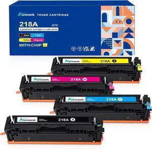 218A Toner Cartridges with Chip Replacement for HP W2180A 218A Toner Cartridges for Color LaserJet Pro 3201dw MFP 3301fdw 3301cdw 3301sdw Printer ( 4 Pack, Black Cyan Yellow Magenta) 218A Toner Cartridges with Chip Replacement for HP W2180A 218A Toner Cartridges for Color LaserJet Pro 3201dw MFP 3301fdw 3301cdw 3301sdw Printer ( 4 Pack, Black Cyan Yellow Magenta)