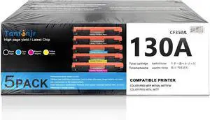 130A Toner Cartridges 5 Pack Replacement for HP 130A CF350A CF351A CF352A CF353A, Compatible with Color Pro MFP M177fw M176n M177 M176 Printer (2Black, Cyan, Magenta, Yellow) 130A Toner Cartridges 5 Pack Replacement for HP 130A CF350A CF351A CF352A CF353A, Compatible with Color Pro MFP M177fw M176n M177 M176 Printer (2Black, Cyan, Magenta, Yellow)