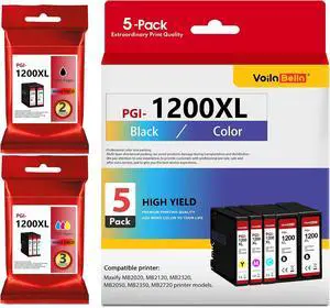 PGI-1200 XL 4 Color Value Pack Replacement for Canon PGI-1200 XL 1200 XL Compatible with Maxify MB2020 MB2120 MB2320 MB2050 MB2350 MB2720 Printers(2Black 1Cyan 1Magenta 1Yellow) PGI-1200 XL 4 Color Value Pack Replacement for Canon PGI-1200 XL 1200 XL Compatible with Maxify MB2020 MB2120 MB2320 MB2050 MB2350 MB2720 Printers(2Black 1Cyan 1Magenta 1Yellow)