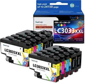 LC3033XXL Ink Cartridges 10-Pack (4BK/2C/2M/2Y) Replacement for Brother Ink LC3033 XXL for MFC-J995DW MFC-J805DW MFC-J815DW Printer LC3033XXL Ink Cartridges 10-Pack (4BK/2C/2M/2Y) Replacement for Brother Ink LC3033 XXL for MFC-J995DW MFC-J805DW MFC-J815DW Printer