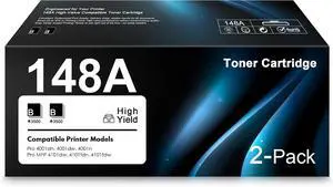 148A W1480A High Yield Toner Cartridge Set 2-Black with Chip 148A W1480A High Yield Toner Cartridge Set 2-Black with Chip