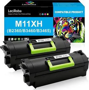LeciRoba M11XH Compatible Toner Cartridge Replacement for Dell M11XH 331-9805 High Yield Black Toner Cartridge for Dell B2360d B2360d B2360dn, B3460 B3460dn, B3465 B3465dn B3465dnf Printer (1-Pack) LeciRoba M11XH Compatible Toner Cartridge Replacement for Dell M11XH 331-9805 High Yield Black Toner Cartridge for Dell B2360d B2360d B2360dn, B3460 B3460dn, B3465 B3465dn B3465dnf Printer (1-Pack)