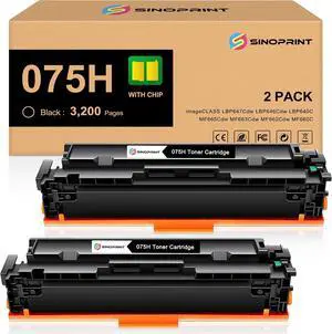 075H Black Toner Cartridge Replacement for Canon 075H 075 Toner Compatible with imageCLASS LBP646Cdw MF662Cdw MF664Cdw MF665Cdw LBP647Cdw LBP640 MF660 Printer- High Capacity with Chip 075H Black Toner Cartridge Replacement for Canon 075H 075 Toner Compatible with imageCLASS LBP646Cdw MF662Cdw MF664Cdw MF665Cdw LBP647Cdw LBP640 MF660 Printer- High Capacity with Chip
