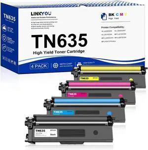 TN635 Toner Cartridge Set : 4 Pack TN-635 Replacement for Brother TN635 Toner Cartridge for HL-L8430CDW HL-L8430CDWT HL-L8570CDW MFC-L8730CDW MFC-L8930CDW Printer- Black/Cyan/Magenta/Yellow TN635 Toner Cartridge Set : 4 Pack TN-635 Replacement for Brother TN635 Toner Cartridge for HL-L8430CDW HL-L8430CDWT HL-L8570CDW MFC-L8730CDW MFC-L8930CDW Printer- Black/Cyan/Magenta/Yellow