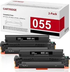 055 Black Toner Cartridge Compatible 055 MF743Cdw Replacement for Canon 055 055H Color ImageCLASS MF741Cdw MF743Cdw MF743 MF741 MF740C MF746Cdw MF745Cdw LBP664Cdw LBP660C MF740C Printer Toner (2 Pack) 055 Black Toner Cartridge Compatible 055 MF743Cdw Replacement for Canon 055 055H Color ImageCLASS MF741Cdw MF743Cdw MF743 MF741 MF740C MF746Cdw MF745Cdw LBP664Cdw LBP660C MF740C Printer Toner (2 Pack)