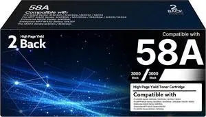 58A Toner (with Chip) Replacement for HP 58A Toner Cartridge Black CF258A 58X CF258X Compatible with LaserJet Pro M404n M404dn M404dw M404 MFP M428fdw M428dw M428 Printer (2 Pack,Black) 58A Toner (with Chip) Replacement for HP 58A Toner Cartridge Black CF258A 58X CF258X Compatible with LaserJet Pro M404n M404dn M404dw M404 MFP M428fdw M428dw M428 Printer (2 Pack,Black)