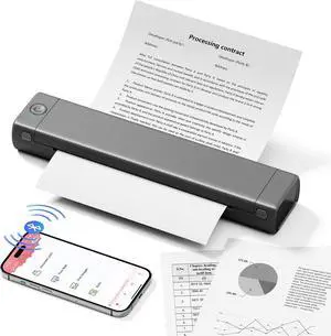 M08F A4 Portable Printer for Travel, Bluetooth Thermal Printer M08F A4 Portable Printer for Travel, Bluetooth Thermal Printer