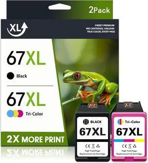 67XL Ink Cartridges Black Color Combo Pack Replacement for HP Ink 67 67XL Ink Cartridges Black Color Combo Pack Replacement for HP Ink 67