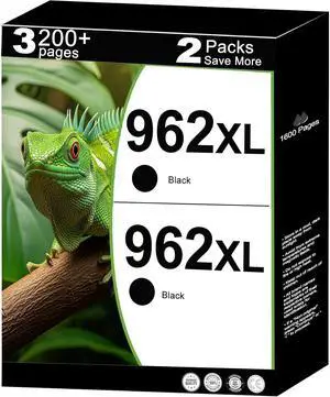 962XL Ink Cartridges Black Replacement for HP 962 XL Compatible for HP962XL Work with 9015e 9010 9015 9025e 9020 9018e 9018 9025 9012e 9010e 9012 9020e 9019 Printer with V16.1.1 Chip (2 Packs, Black) 962XL Ink Cartridges Black Replacement for HP 962 XL Compatible for HP962XL Work with 9015e 9010 9015 9025e 9020 9018e 9018 9025 9012e 9010e 9012 9020e 9019 Printer with V16.1.1 Chip (2 Packs, Black)