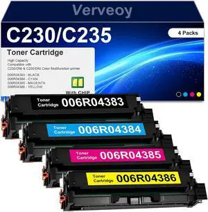C235 C230 Toner Cartridges with CHIP Replacement for Xerox C230 C235 006R04383 Black High Yield Toner 006R04384 006R04385 006R04386 Ink Cartridge for C235 C230 Printer Toner (4-Pack, BK/C/M/Y) C235 C230 Toner Cartridges with CHIP Replacement for Xerox C230 C235 006R04383 Black High Yield Toner 006R04384 006R04385 006R04386 Ink Cartridge for C235 C230 Printer Toner (4-Pack, BK/C/M/Y)