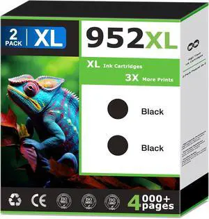 952XL Black Ink Cartridges Replacement for HP 952 Black Ink Cartridges, Compatible with HP Printer OfficeJet Pro 7740 8710 8715 8720 8725 8730 8200 8210 8728 Ink, Equipped with Upgraded Chip (2 Pack) 952XL Black Ink Cartridges Replacement for HP 952 Black Ink Cartridges, Compatible with HP Printer OfficeJet Pro 7740 8710 8715 8720 8725 8730 8200 8210 8728 Ink, Equipped with Upgraded Chip (2 Pack)