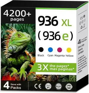 936XL 936e Ink Cartridges Combo Pack for OfficeJet Pro 9125e 9120e 9730e Replacement for HP 936 936e HP936 HP936e XL 936XL for 9130 9135e 9122e 9128e 9110b 9120b 9130b 9130e Printer 4PK (Version-C76) 936XL 936e Ink Cartridges Combo Pack for OfficeJet Pro 9125e 9120e 9730e Replacement for HP 936 936e HP936 HP936e XL 936XL for 9130 9135e 9122e 9128e 9110b 9120b 9130b 9130e Printer 4PK (Version-C76)