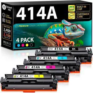 Smart Ink Compatible 414A Toner Cartridges 4 Pack (with Chip) Replacement for HP 414A HP 414X Toner to use with Color LaserJet Pro MFP M479fdw M454dw M479fdn M454dn ( Black Cyan Magenta Yellow ) Smart Ink Compatible 414A Toner Cartridges 4 Pack (with Chip) Replacement for HP 414A HP 414X Toner to use with Color LaserJet Pro MFP M479fdw M454dw M479fdn M454dn ( Black Cyan Magenta Yellow )