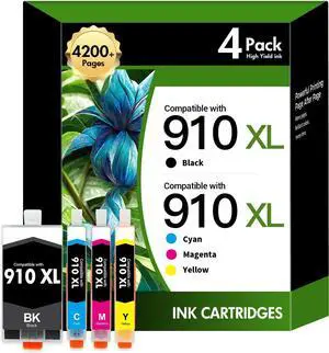 910 910XL 8020 Ink Cartridges Black and Color Combo Pack for HP Printers 910 910XL 8020 Ink Cartridges Black and Color Combo Pack for HP Printers