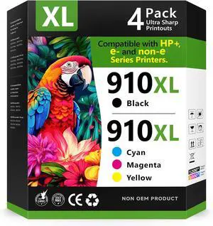 910XL Ink Cartridges for HP Printers Replacement for HP Ink 910XL 910 Combo Pack Work with OfficeJet Pro 8015e 8025e 8020e 8028e 8035e 8020 8022 8025 8035 Printer (4 Pack) 910XL Ink Cartridges for HP Printers Replacement for HP Ink 910XL 910 Combo Pack Work with OfficeJet Pro 8015e 8025e 8020e 8028e 8035e 8020 8022 8025 8035 Printer (4 Pack)