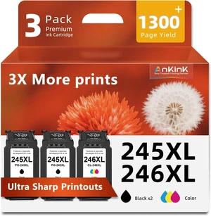 Ankink 245XL 246XL 3-Pack Compatible Ink Cartridge Replacement for Canon PG 245 CL 246 XL PG245XL Black Color for MX490 TR4520 TS3322 TR4522 TR4500 TS3122 TS3300 MX492 MG2522 TS3100 TS3320 MG2500 Ankink 245XL 246XL 3-Pack Compatible Ink Cartridge Replacement for Canon PG 245 CL 246 XL PG245XL Black Color for MX490 TR4520 TS3322 TR4522 TR4500 TS3122 TS3300 MX492 MG2522 TS3100 TS3320 MG2500