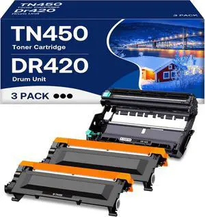 TN450 Toner Cartridge DR420 Drum Unit Replacement for Brother TN450 TN-450 TN420 DR-420 Work with HL-2270DW HL-2280DW HL-2230 MFC-7860DW Intellifax 2840 2940 (2 Toner +1 Drum,3 Pack) TN450 Toner Cartridge DR420 Drum Unit Replacement for Brother TN450 TN-450 TN420 DR-420 Work with HL-2270DW HL-2280DW HL-2230 MFC-7860DW Intellifax 2840 2940 (2 Toner +1 Drum,3 Pack)