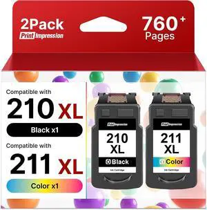 210XL and 211XL Ink Cartridges Replacement for Canon 210 XL and 211 XL Ink Cartridges 211XL Color 210XL Black Ink Cartridge Work for IP2702 MP230 MP250 MP280 MP480 MX320 MX330 MX340 (1 Black,1 Color) 210XL and 211XL Ink Cartridges Replacement for Canon 210 XL and 211 XL Ink Cartridges 211XL Color 210XL Black Ink Cartridge Work for IP2702 MP230 MP250 MP280 MP480 MX320 MX330 MX340 (1 Black,1 Color)