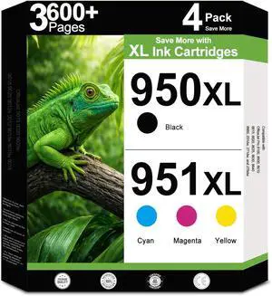 950XL 951XL Combo Compatible for HP 950 951 XL Ink Cartridge Work for OfficeJet Pro 8640 8660 8100 8110 8600 8610 8615 8620 8625 8630 Printers with V27.2.1 Chip ( 4-Pack Black, Cyan, Magenta, Yellow ) 950XL 951XL Combo Compatible for HP 950 951 XL Ink Cartridge Work for OfficeJet Pro 8640 8660 8100 8110 8600 8610 8615 8620 8625 8630 Printers with V27.2.1 Chip ( 4-Pack Black, Cyan, Magenta, Yellow )
