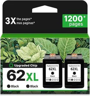 62XL Black Ink Cartridge Remanufactured for HP Ink 62 XL to 5540 5542 5545 62XL Black Ink Cartridge Remanufactured for HP Ink 62 XL to 5540 5542 5545