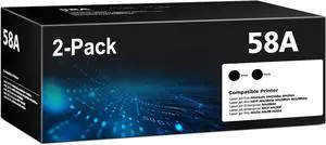 58A CF258A Toner Cartridges Black (2 Pack) Laser Jet M428fdw M404dn 58A CF258A Toner Cartridges Black (2 Pack) Laser Jet M428fdw M404dn