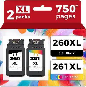 260XL 261XL PG-260 CL-261 XL Combo Pack to TS6400 TS6420a TR7020a Ink Cartridge Replacement for Canon PG260 CL261 XL PG260XL CL261XL (Black color,2-Pack) for TR7020 TR7022 TS6420 TS5300 TS5320 Printer 260XL 261XL PG-260 CL-261 XL Combo Pack to TS6400 TS6420a TR7020a Ink Cartridge Replacement for Canon PG260 CL261 XL PG260XL CL261XL (Black color,2-Pack) for TR7020 TR7022 TS6420 TS5300 TS5320 Printer