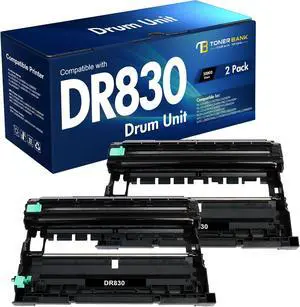 DR830 Drum Unit DR-830 Black 2-Pack for Brother DR830 HL-L2460DW Printer DR830 Drum Unit DR-830 Black 2-Pack for Brother DR830 HL-L2460DW Printer