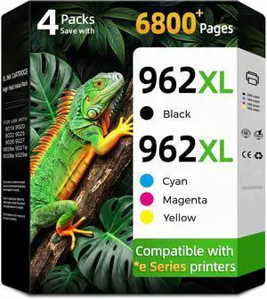 962xl Ink Cartridges Combo Pack Replacement for HP 962 XL HP962XL Work for HP OfficeJet Pro 9015e 9010 9012 9012e 9018e 9025e 9015 9018 9025e 9025 9020 9022 Printer(Black, Cyan, Magenta, Yellow)4-Pack 962xl Ink Cartridges Combo Pack Replacement for HP 962 XL HP962XL Work for HP OfficeJet Pro 9015e 9010 9012 9012e 9018e 9025e 9015 9018 9025e 9025 9020 9022 Printer(Black, Cyan, Magenta, Yellow)4-Pack