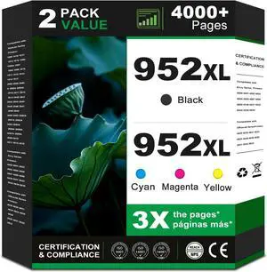 952XL Ink Cartridges Combo Pack Replacement for hp 952 XL hp952 hp952xl Black Color Ink Cartridges 8710 7740 8715 8720 8210 8710 8702 8725 8702 8740 7720 8730 Black Cyan Magenta Yellow with C75 Chips 952XL Ink Cartridges Combo Pack Replacement for hp 952 XL hp952 hp952xl Black Color Ink Cartridges 8710 7740 8715 8720 8210 8710 8702 8725 8702 8740 7720 8730 Black Cyan Magenta Yellow with C75 Chips