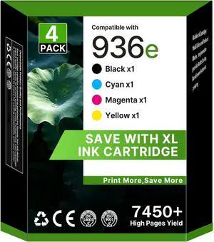 936 936E 936XL Ink Cartridges For 9125e Printer Black Cyan Magenta Yellow 936 936E 936XL Ink Cartridges For 9125e Printer Black Cyan Magenta Yellow